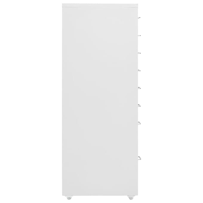 vidaXL - Ladeblok - verrijdbaar - 28x41x109 - cm - metaal - grijs