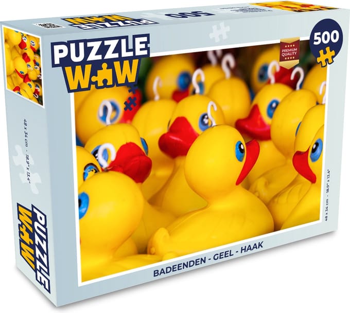 Puzzel Badeenden - Geel - Haak - Legpuzzel - Puzzel 500 stukjes