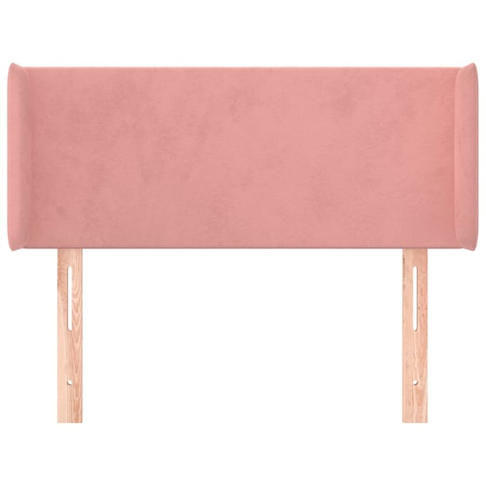 vidaXL - Hoofdbord - met - randen - 83x16x78/88 - cm - fluweel - roze