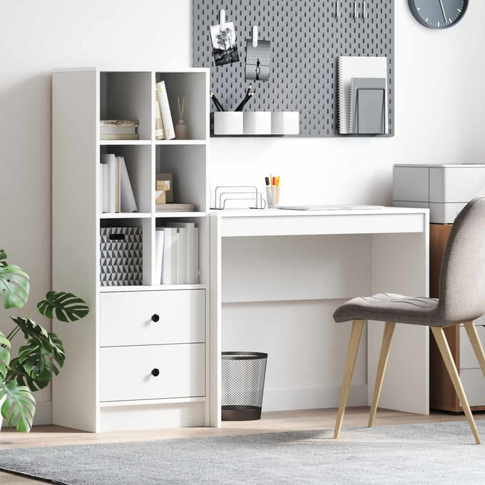 vidaXL - Bureau - Wit - 135,5 - x - 40 - x - 127 - cm - 2 - st