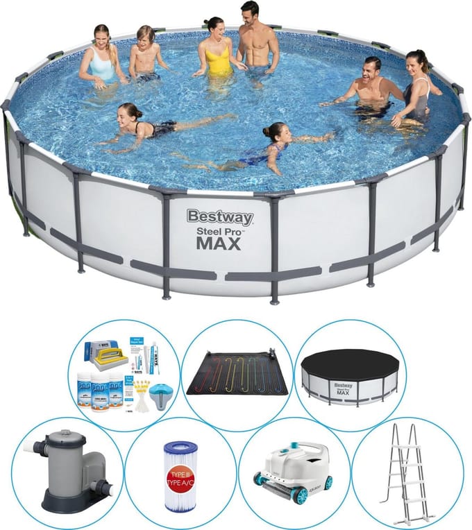 Steel Pro MAX Rond 549x122 cm - Zwembad Pakket