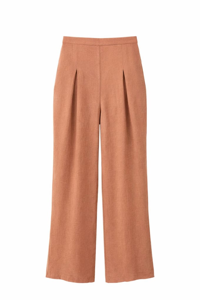 Dames Hoge Taille Wijde Pantalon van Crepé