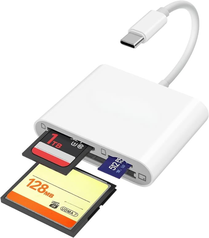 Core® Sd Kaart Lezer - SD-kaart - SD-kaartlezer USB-C - Wit - 17cm x 10cm x 2cm