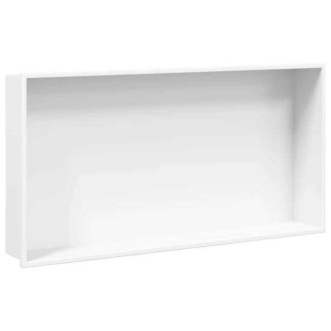vidaXL - Douchenis - 62x32x9 - cm - roestvrijstaal - matwit