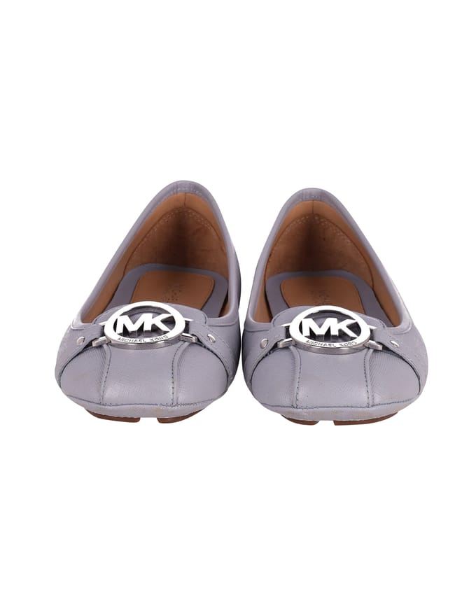 Michael Kors Fulton Moccasins in Pastelblauw Leer