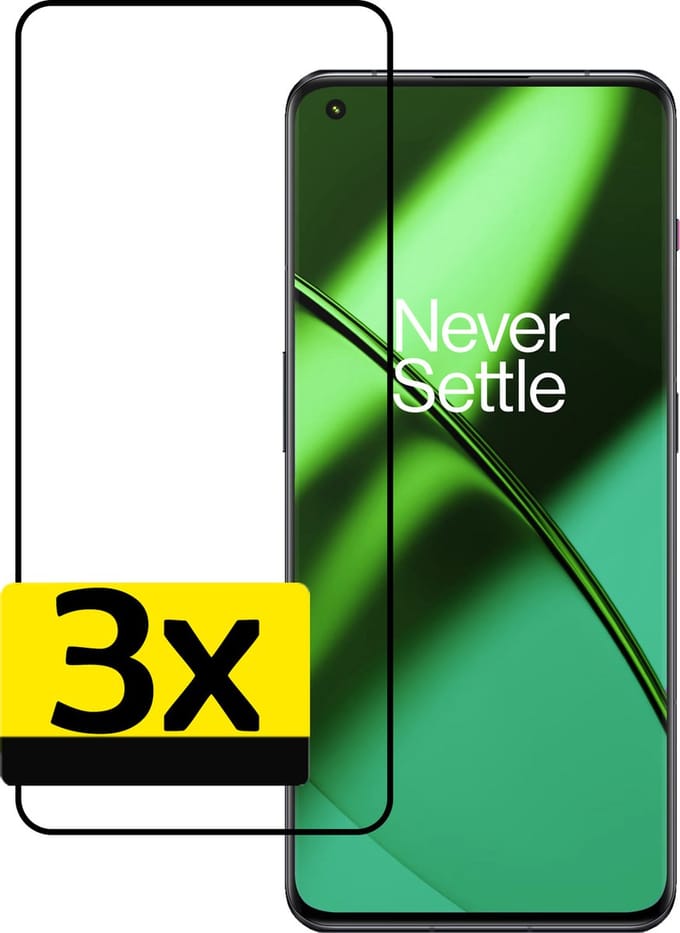 Screenprotector - Geschikt voor OnePlus 11 - 3 Stuks - Full Cover - Beschermglas - Gehard Glas - Tempered Glass - Screen Protector