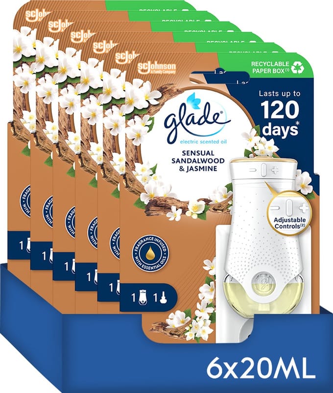 Glade Electric Scented Oil Houder Sensual Sandalwood & Jasmine