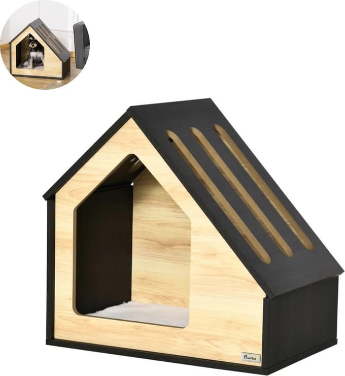 Hondenhok - Binnen - Bench - Ren - Weerbestendig - Kennel - Rek - Grijs