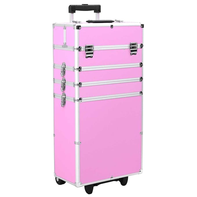 vidaXL - Make-up - trolley - aluminium - roze