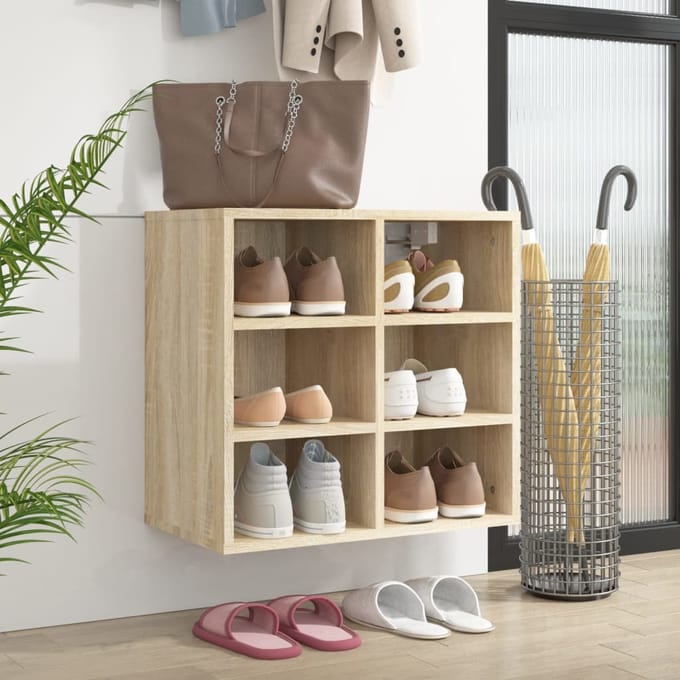 vidaXL - Schoenenkast - 52,5x30x50 - cm - sonoma - eikenkleurig