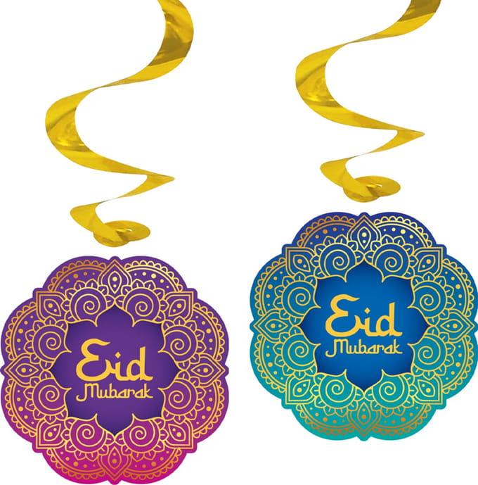 Eid Mubarak Swirls - 4 stuks
