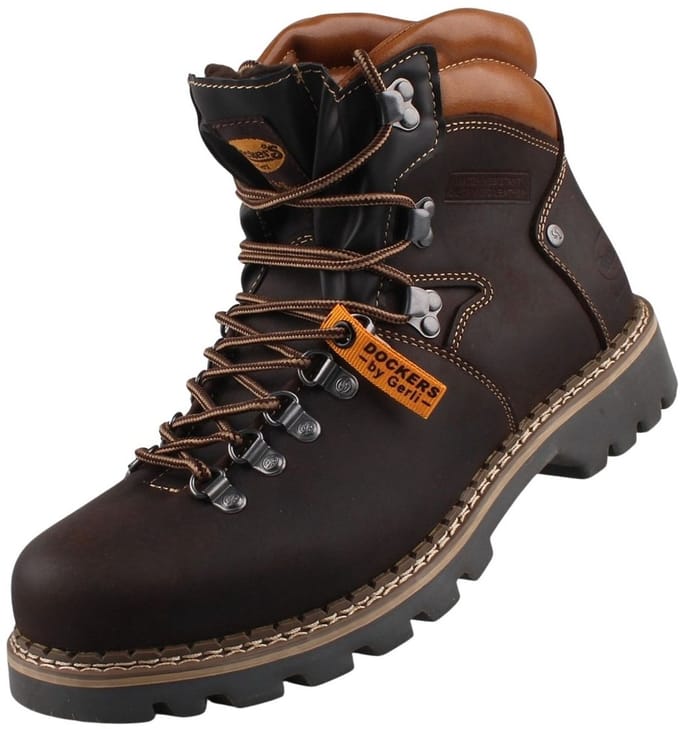Dockers by Gerli heren gevoerde leren laarzen bruin