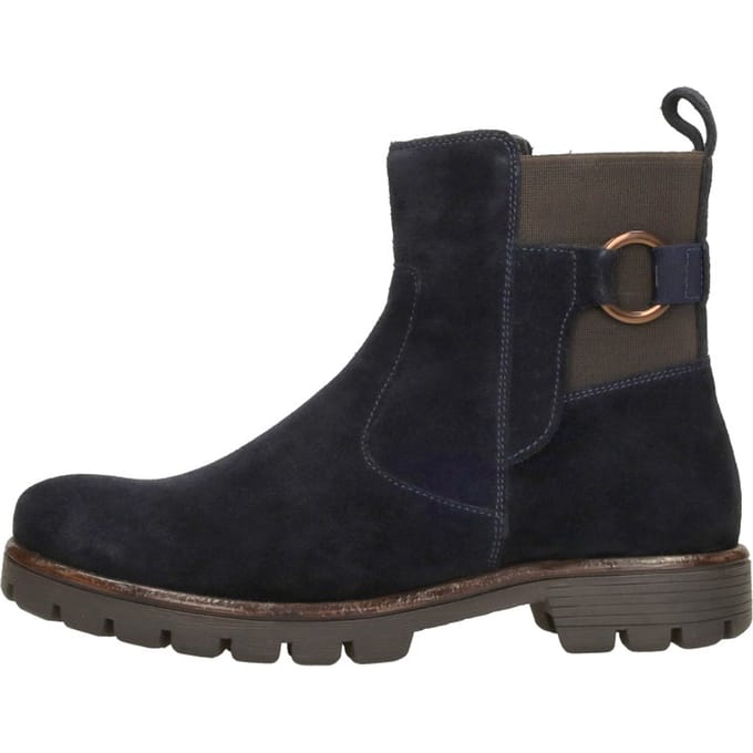 Ara Bristol Enkellaarsjes Plat - blauw - Maat 5