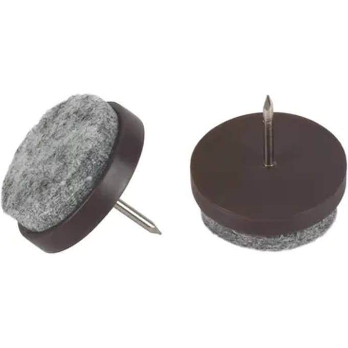 Fix-o-moll Meubelglijder - Nagelbaar - Vilt - Diam. 24mm - Rond - 16 Stuks