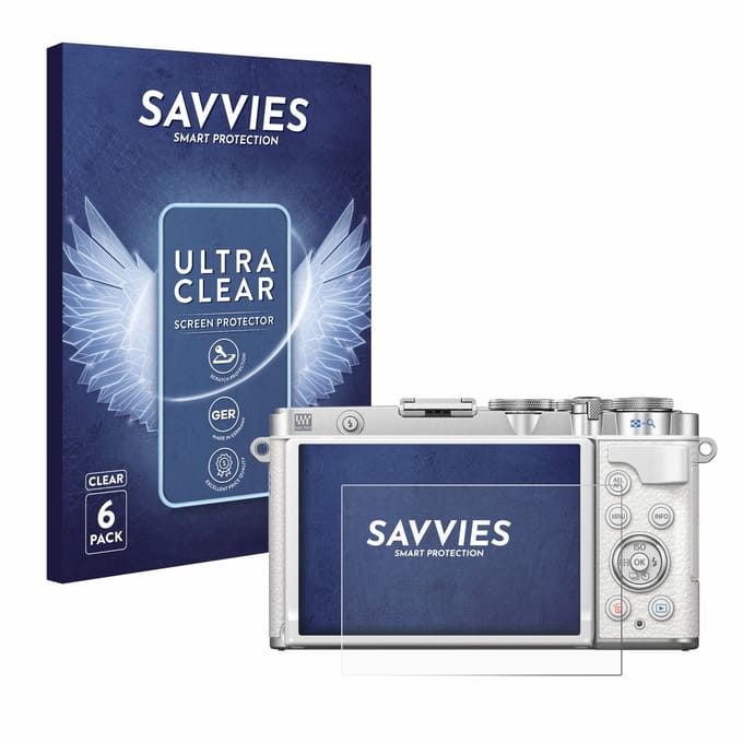 Savvies - Screenprotector voor Olympus PEN E-P7 - Folie Beschermfolie transparant 6 Stuks