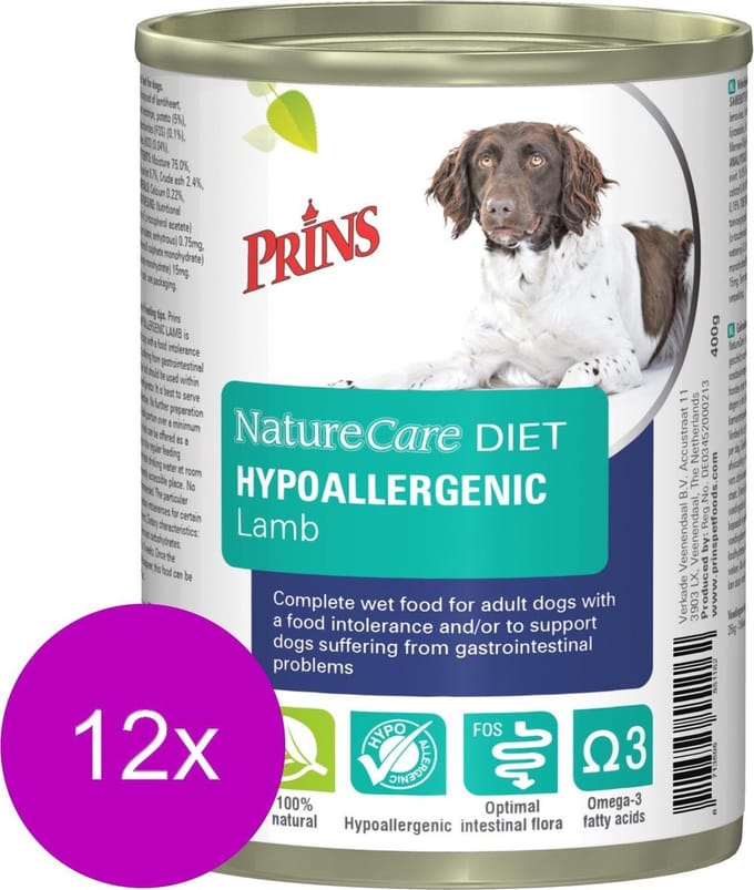 Prins NatureCare Veterinary Diet Hypoallergic lamb 12x400g
