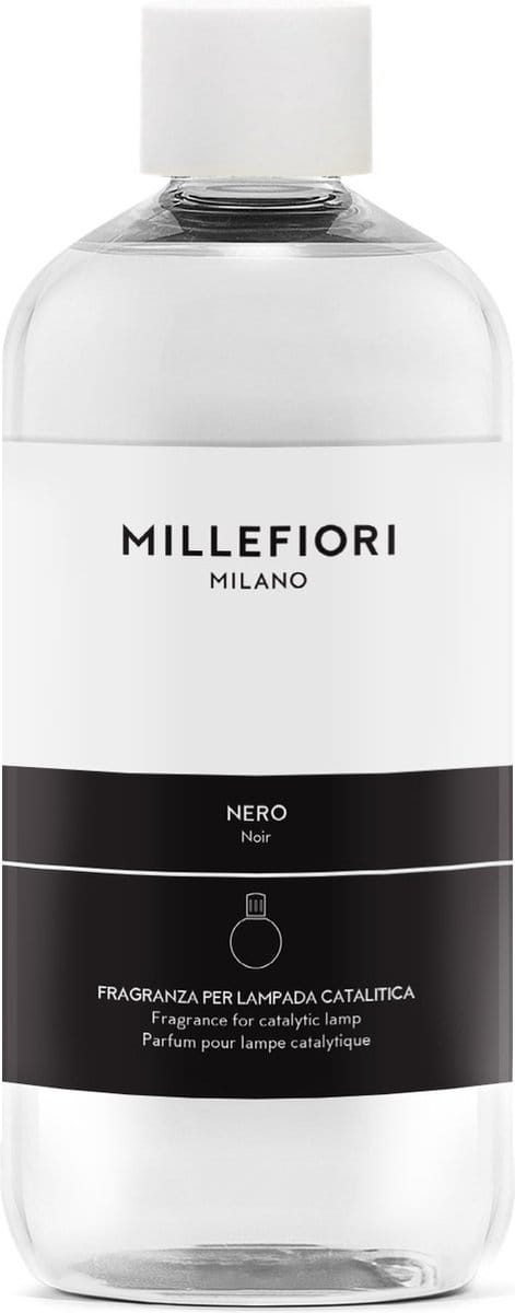 Millefiori Katalytische Geurlamp - Navulling voor Geurbrander 500 ml Nero