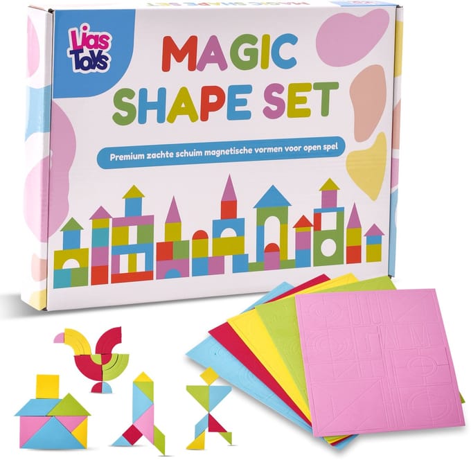Magic Shape Set – 450+ Magnetische Foam Vormen