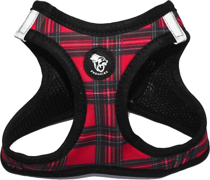 Frenkiez Step In Harness BarkBerry Red,Medium
