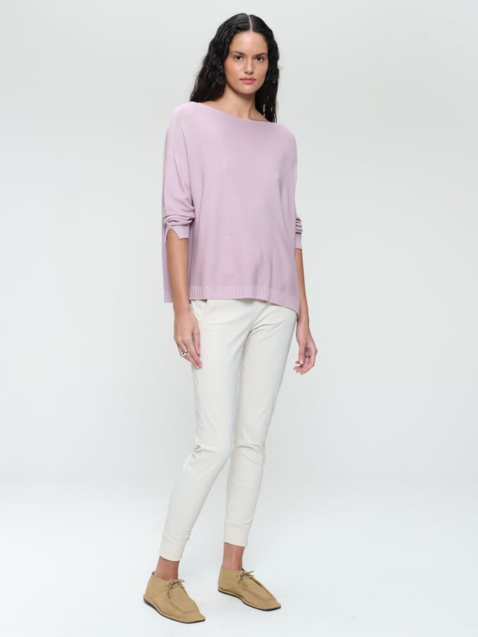 M205 seamless cotton pullover | Rosa - Rosa / S