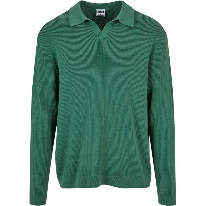 Urban Classics - Ribbed Oversized Longsleeve shirt - XL - Groen