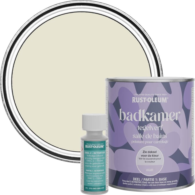 Rust-Oleum Grijs Badkamer Tegelverf Matt - Oester 750ml
