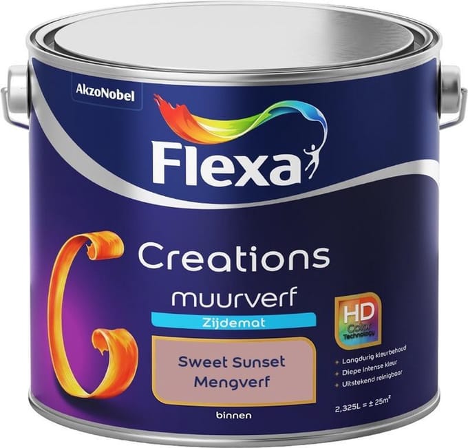 Flexa - Creations Muurverf Zijdemat - Sweet Sunset - Mengverf - 2,5 L