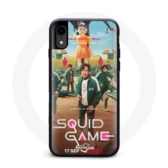Coque - Maniacase - Iphone X - Squid Game - Silicone - Protection HD noir