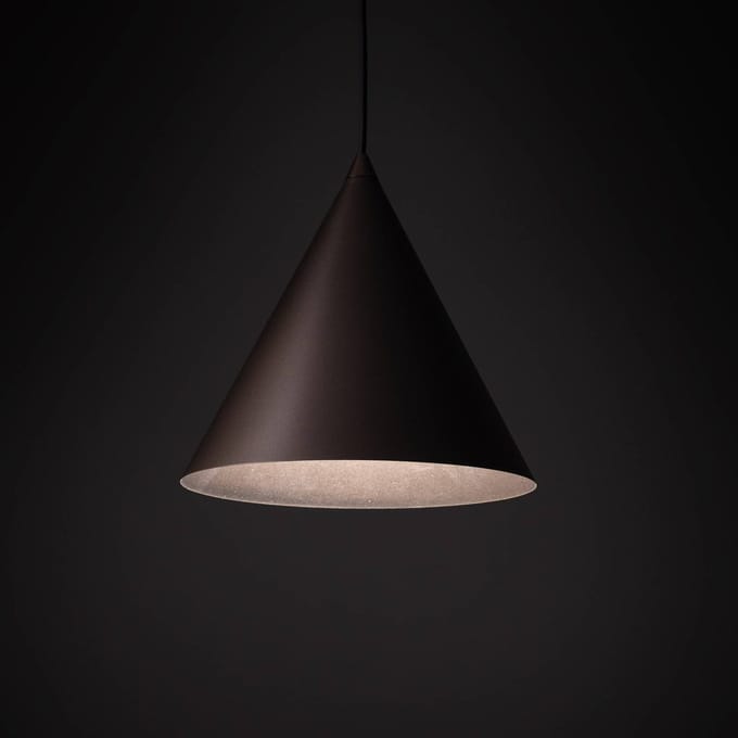 Hanglamp CONO Brons Metaal 1xE27 25cm - Stijlvolle Plafondlamp