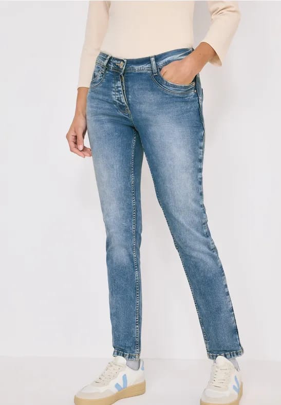 Slim fit jeans met detail