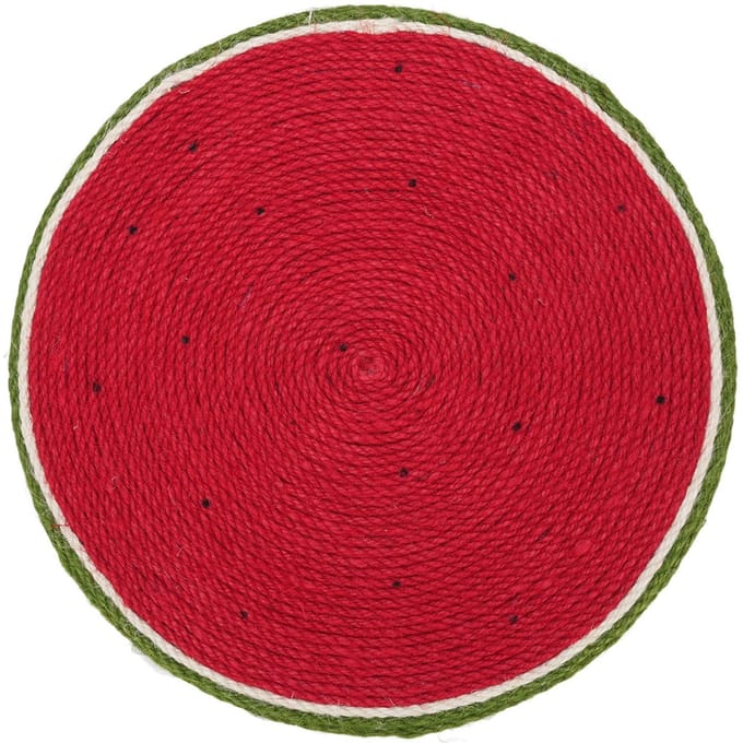 Aan de muur gemonteerde krabmat voor katten met zuignap, watermeloenvormig, schattige krabplankmat voor red