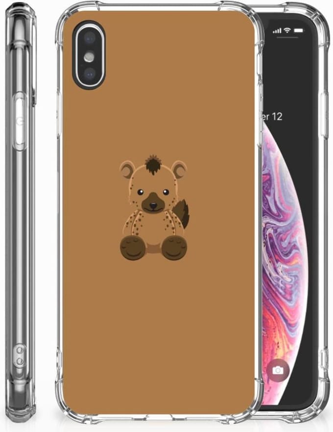 Apple iPhone Xs Max Stevig Bumper Hoesje Baby Hyena