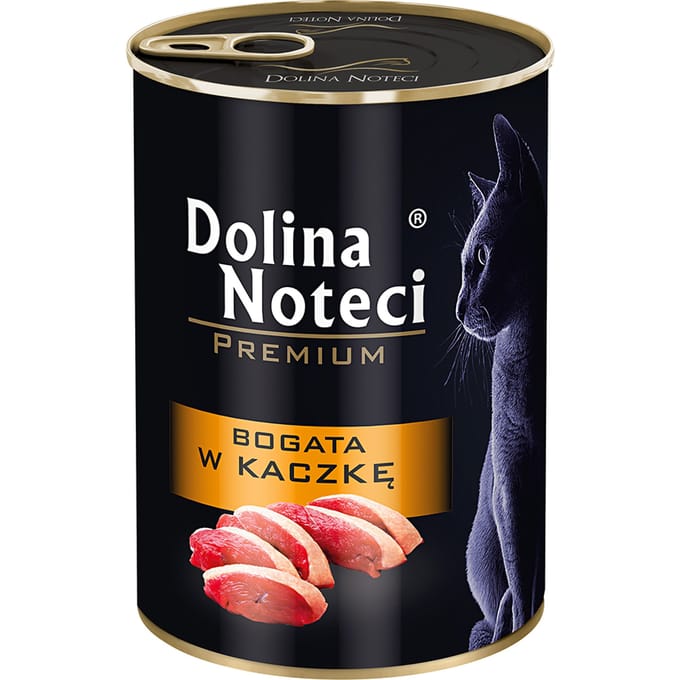 24 x 400 g Dolina Noteci Premium Rijk aan Eend Nat Kattenvoer