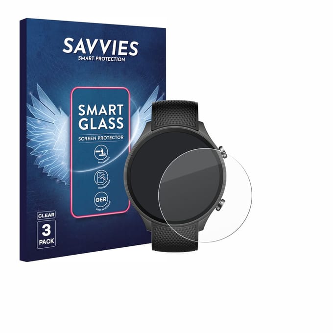 3 Stuks Savvies Screenprotector - geschikt voor OnePlus watch 2R - beschermfolie glas transparant