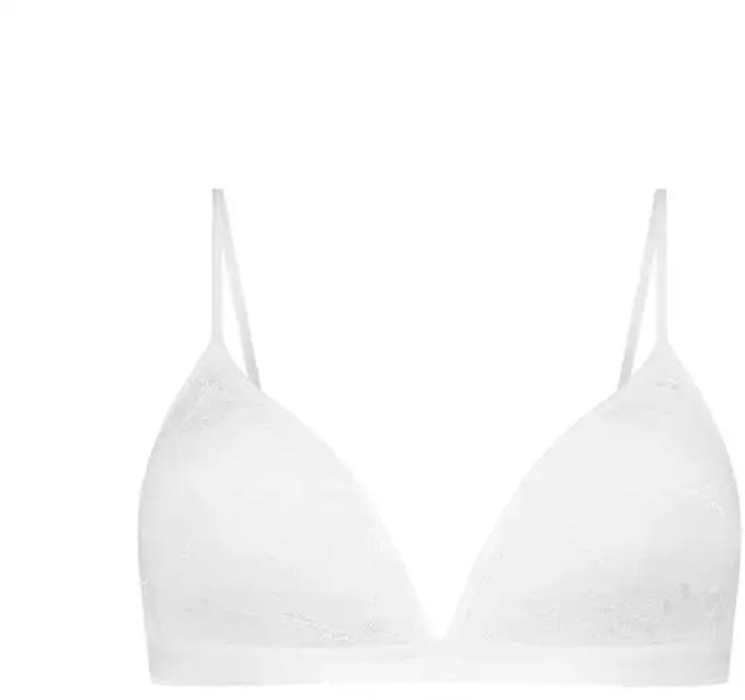 Ten Cate Basics organic cotton stretch voorgevormde bh met kant wit voor Dames | Maat 70B