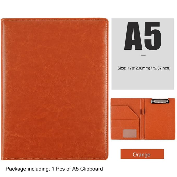 A5 / B5 Lederen Padfolio Portfolio Mappentas Klembord Documenthouder Zakelijk Contract Papierklem Schrijfblok voor Kantoor