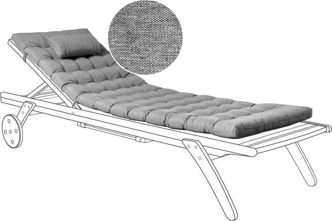 CESANA PREMIUM - Ligstoelkussen - Grijsmelange - Polyester