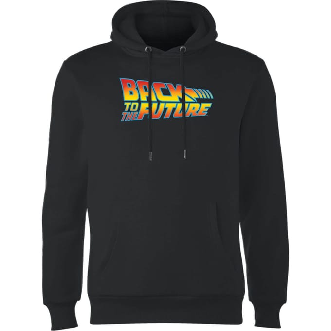 Back to the Future Classic Logo Hoodie - Zwart - M
