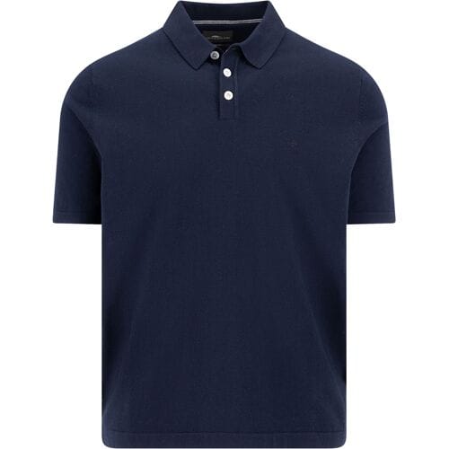 Fynch-Hatton Polo Superflex Shortsleeve Subtle Mélange Navy / male