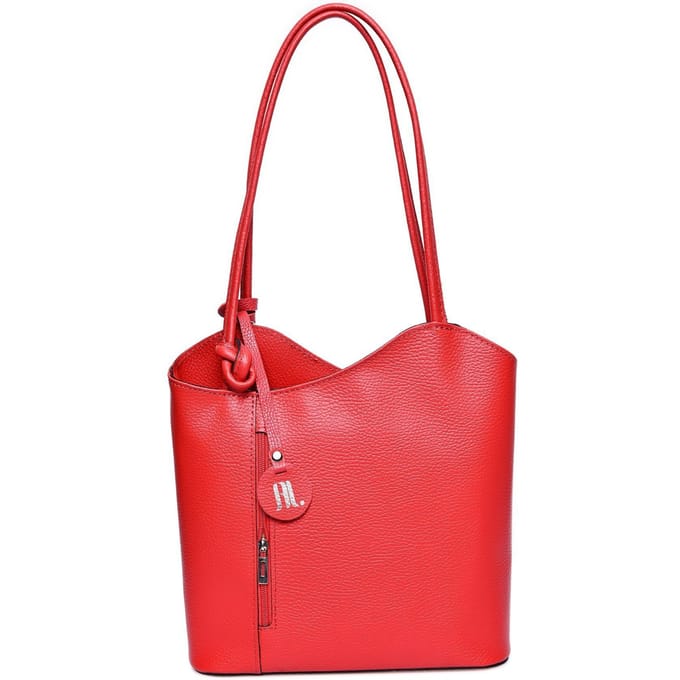 Anna Luchini Rood Rundleer Tas