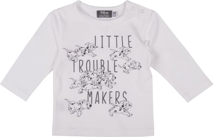Zero2Three Baby T-shirt Dalmatiërs  - Wit