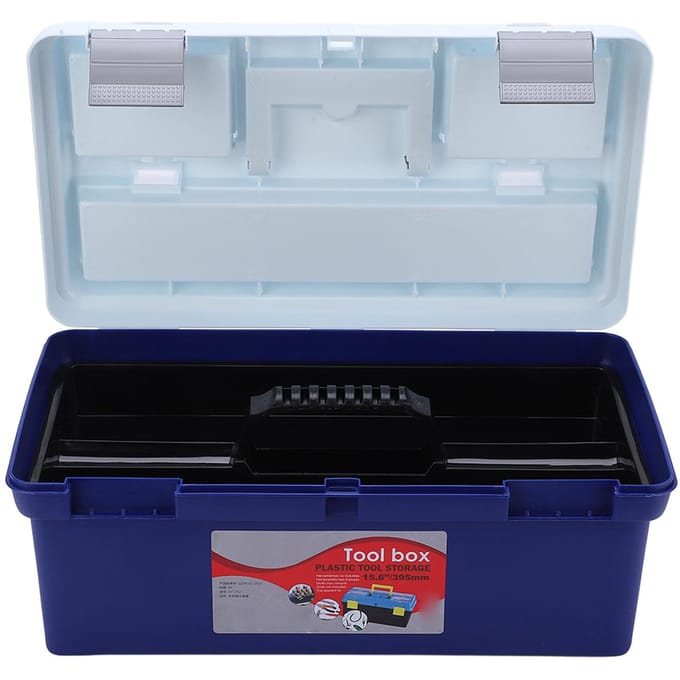 Knutseldoos Multifunctioneel Grote Capaciteit Dubbele Lagen Ergonomisch Handvat Ontwerp Brede Toepassing Kleine Opbergdoos gray