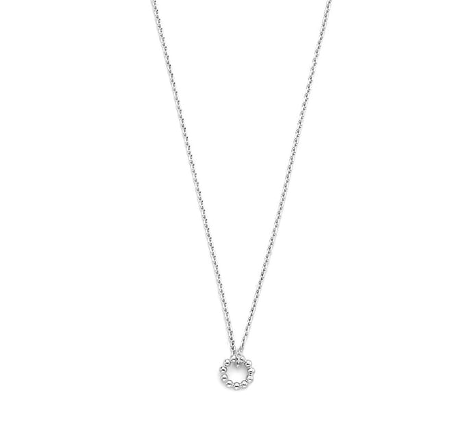 Zilver Gerhodineerde Collier rond 1 1333740
