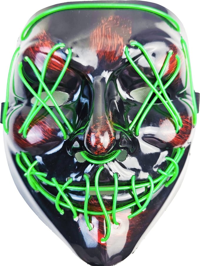 BamBella® Masker Halloween lach X ogen groen carnaval verkleed kleding