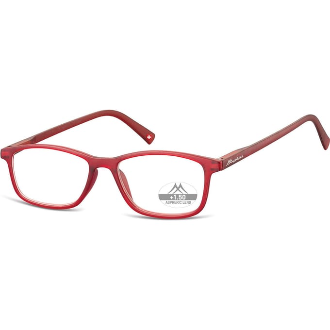 Montana Leesbril MR51B Rechthoekig Rood Sterkte +2:00