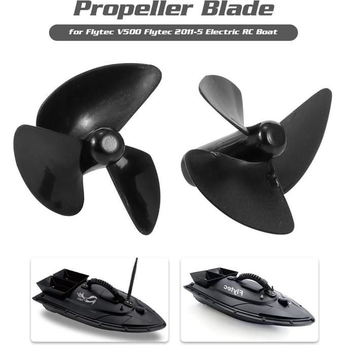 2 stuks propeller voor Flytec V500 Flytec 2011-5 elektrische RC boot 3 Blades zwart