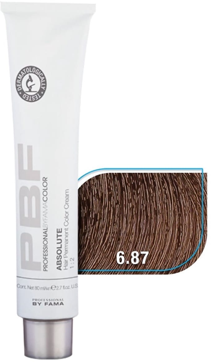 BY FAMA ABSOLUTE WARM NATURALS COLOR HAARVERF PBC HAAR 6.87, 80 ML
