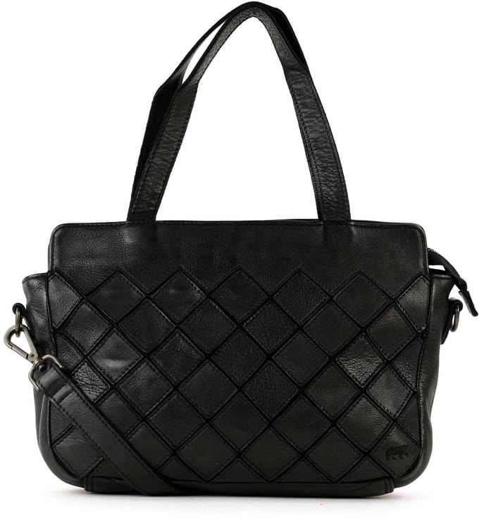 Bear Design Alice Leren Handtas - Schoudertas - Zwart