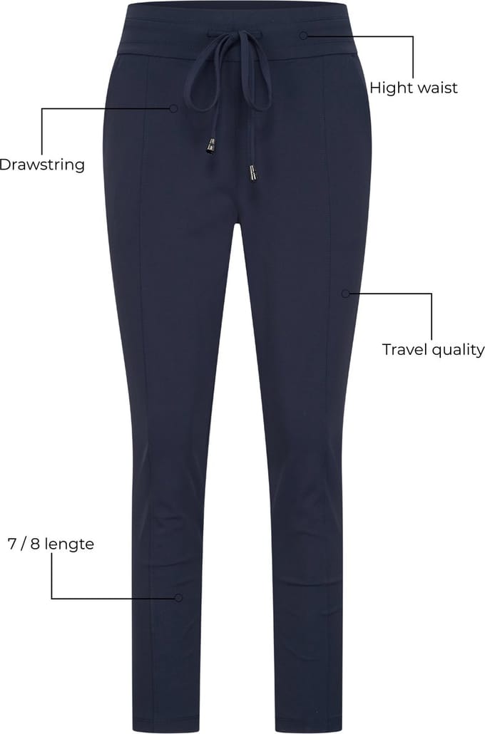 Mi Piace Travel Broek 7/8 Dames - Navy - Maat S/36 - 202024
