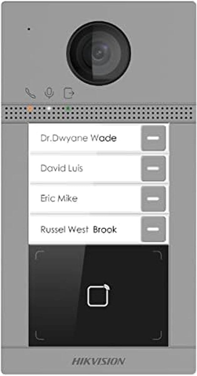 IP Video Intercom met 4 Belknoppen, WiFi Videodeurbel en Kaartlezer